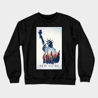 The Statue of liberty New York Abstract Cityscape Crewneck Sweatshirt